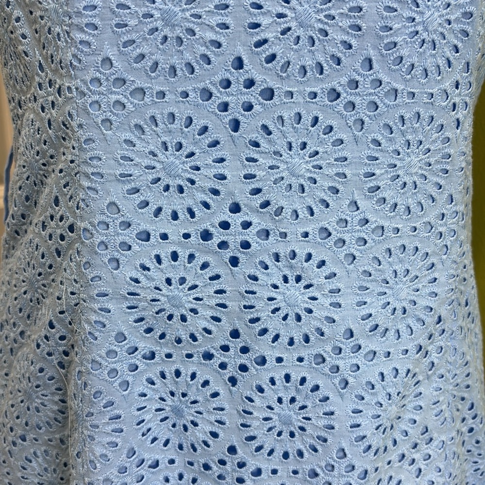 Lilly Pulitzer Ryann Eyelet Shift Dress Frenchie Blue Kaleidoscope NWT S… - Picture 9 of 14